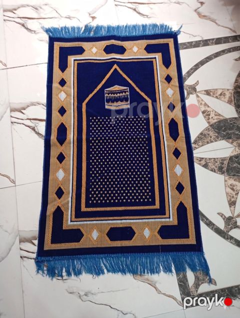 Namaz xalçası, məxmər/ipək, göy, 110x70 sm — Bakı