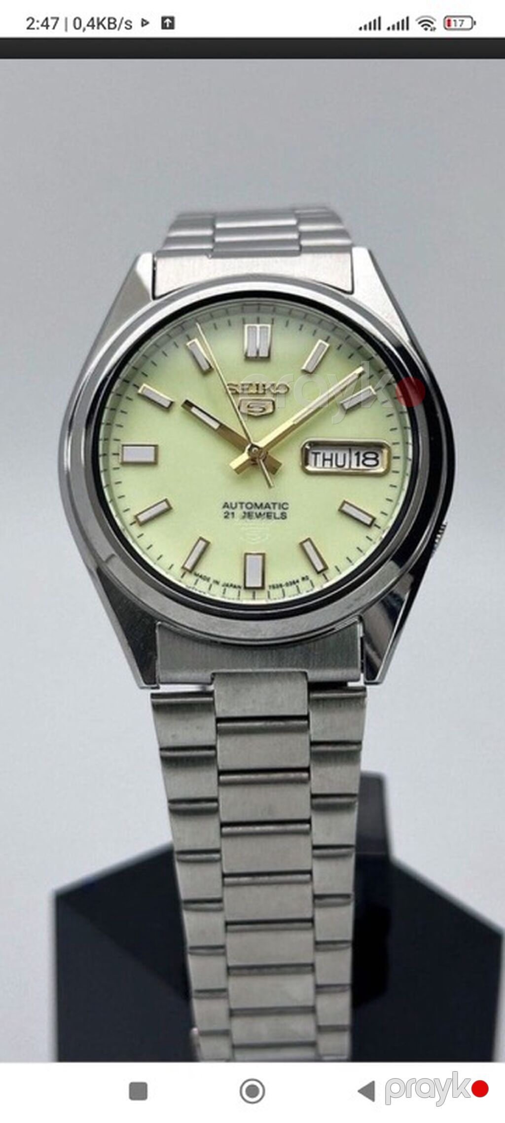 Seiko 5 avtomatik qol saatı - Kalibr: Automatic, 21 jewels — Qol saatları, Bakı (3)