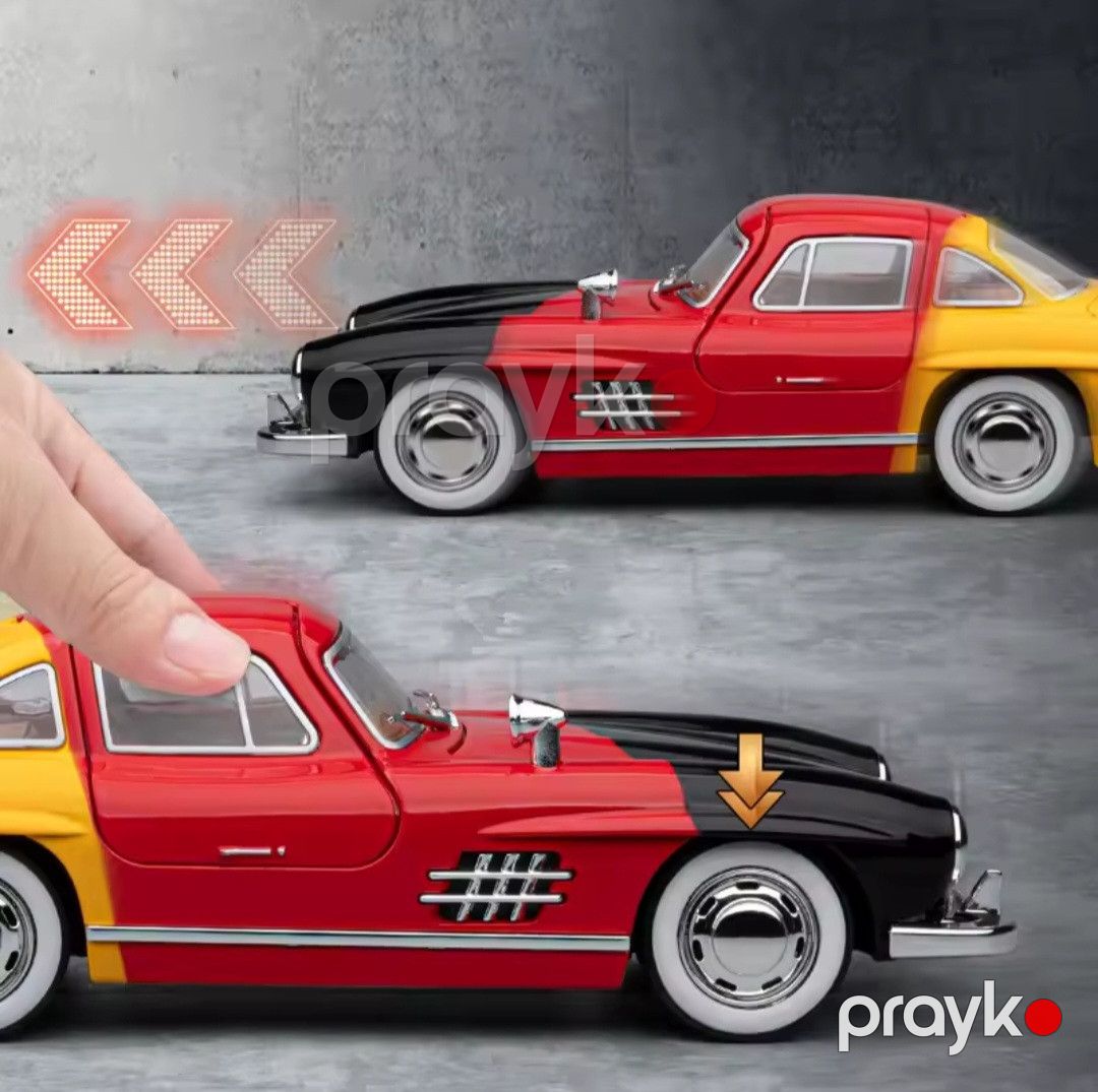 Oyuncaq maşın 1:24 Mercedes Benz 300SL Klassik Vintage, 19x7x5 sm, qırmızı — Mallar, Bakı (3)