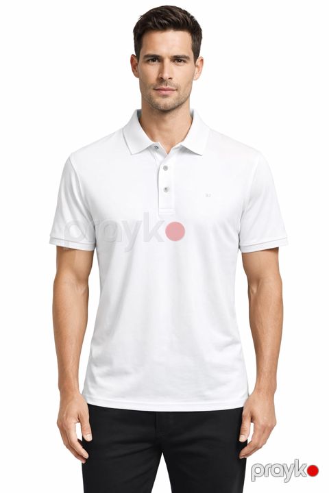 Polo kişilər üçün C1967, ağ, pambıq, ölçü XL — Bakı