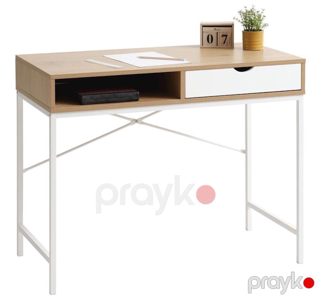 Yazı masası Jysk Trappedal 48x95x76 sm, bej/ağ — Mallar, Bakı (3)