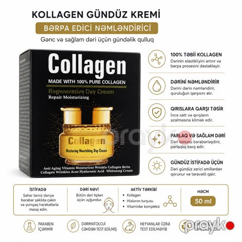 Üz üçün gündüz kremi Collagen Repair Moisturising 50 ml — Bakı