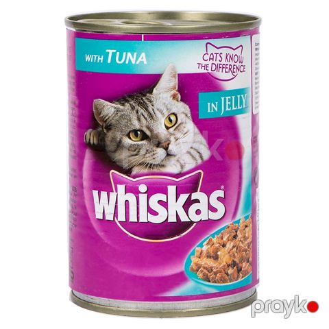 Konserv Whiskas pişiklər üçün, tuna ilə jelədə, 400 q