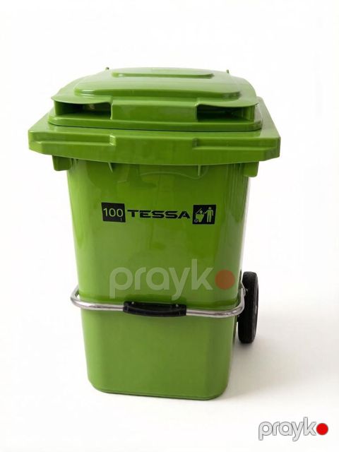 Zibil qabı Tessa, plastik, açıq yaşıl, 100 l — Bakı