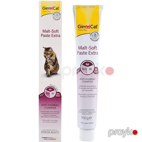 Tük çıxardılması üçün pasta GimCat Malt-soft Paste Extra pişiklər üçün 100 q — Bakı