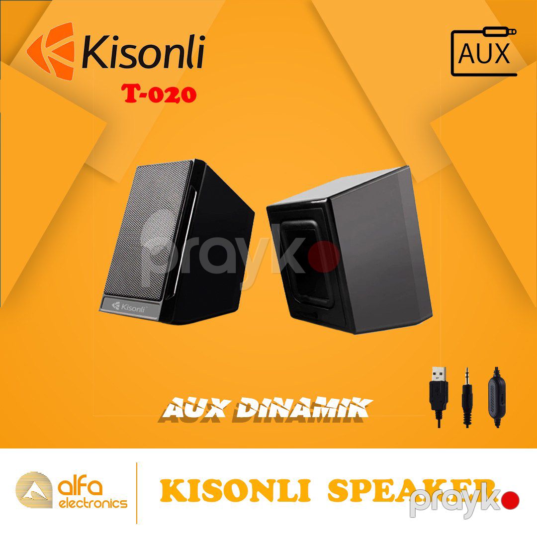 Stereo Dinamik "Kisonli T020" (Usb Aux səs gücləndirici) — Səs texnikası, Bakı (2)
