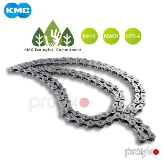 Velosiped üçün zəncir KMC 8 pillə, 1/2 x 3/32, 114 əlaqə, gümüşü/boz, paslanmaya davamlı, çatışmayan link bağlama linki ilə - bikesport_8 — Mallar, Bakı (2)