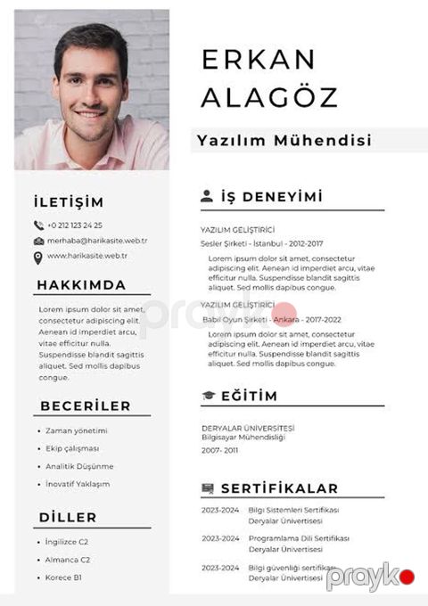 Xidmət: Yazılım mühəndisi (CV/profil) Peşəkar təqdimat: “Yazılım — Bakı