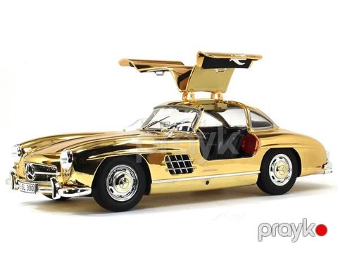 Avtomobil Mercedes-Benz 300SL, 1:24 ölçü, qızılı, 6 yaşdan - GoldStarAE-1988-25-2C — Bakı