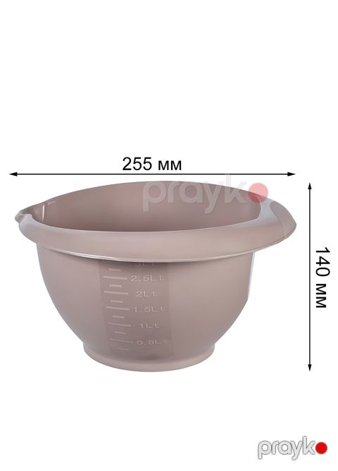 Mikser üçün kasa Stars Plast, plastik, qəhvəyi, 25.5х14 sm, 3000 ml — Bakı