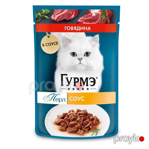 Nəm yem Purina Гурмэ hər yaş və cins pişiklər üçün mal əti ilə 75 q — Bakı