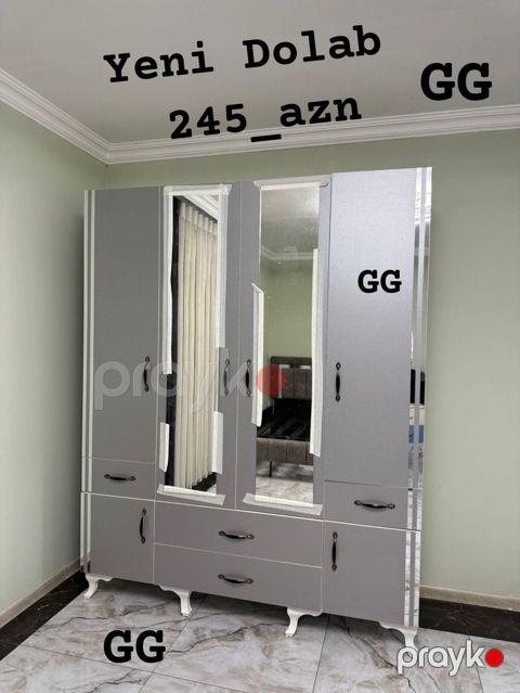 Yeni və sifarişlə 4 qapılı dolab – 245 AZN Ölçü: 1.60 47 2 m — Bakı