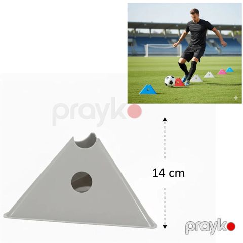 Futbol məşqi üçün konus fiqur, plastik, 15 sm, ağ — Bakı