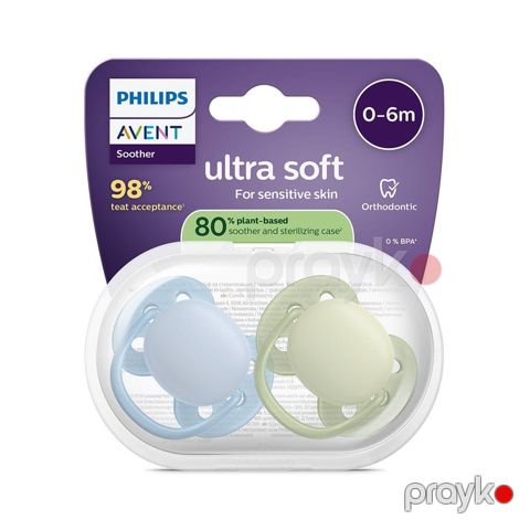 Əmzik Philips Avent Ultra Soft Scf 091/37 0-6 Ortodontik Silikon — Bakı