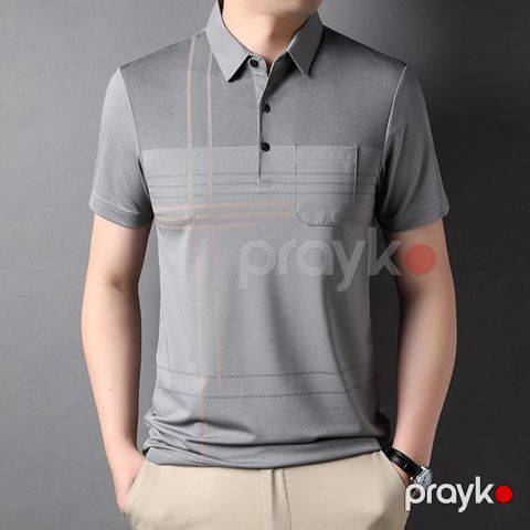 Kişilər üçün polo 44-778, boz, pambıq, ölçü XXL — Bakı