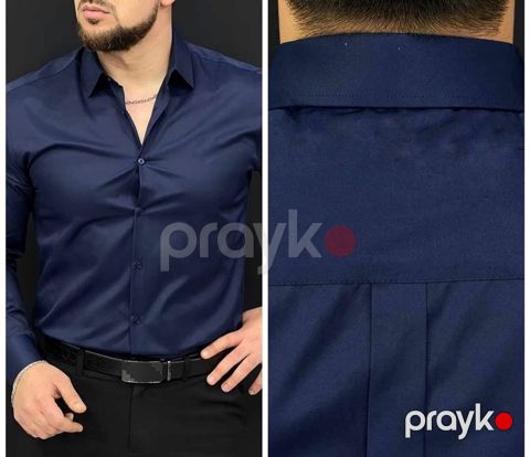 Kişilər üçün uzunqol köynək Paşatürk ML_2445, göy, pambıq, ölçü 3XL — Bakı