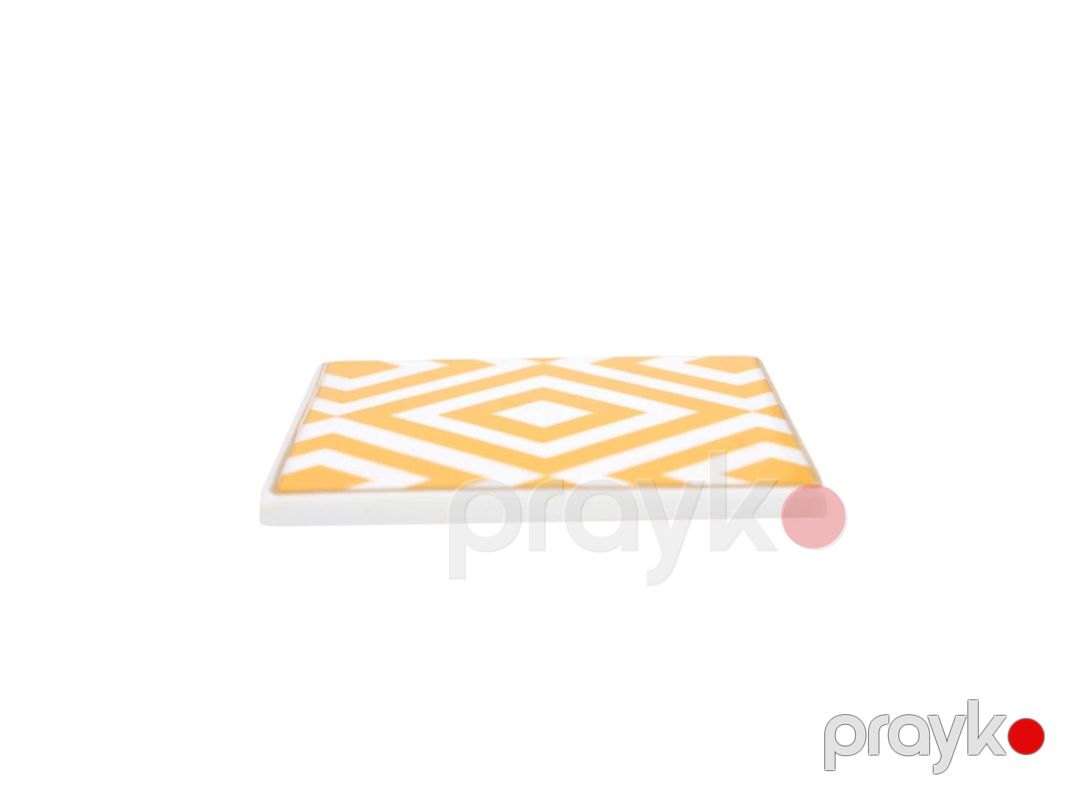 Nəlbəki Porland Morocco Desen4, farfor, sarı, 10x10 sm — Mallar, Bakı (3)
