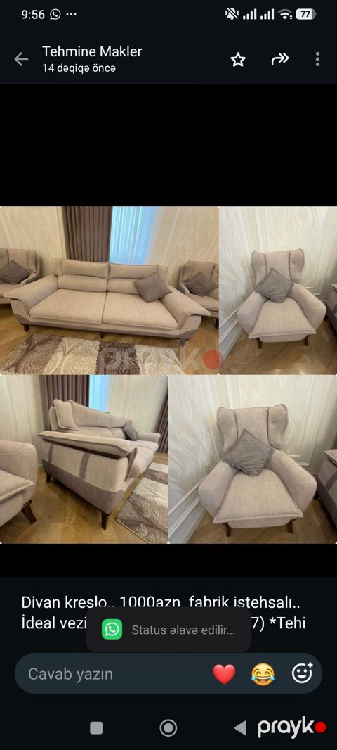 Divan kreslo. 1000azn fabrik istehsalı. İdeal veziyyetde ünvan — Bakı