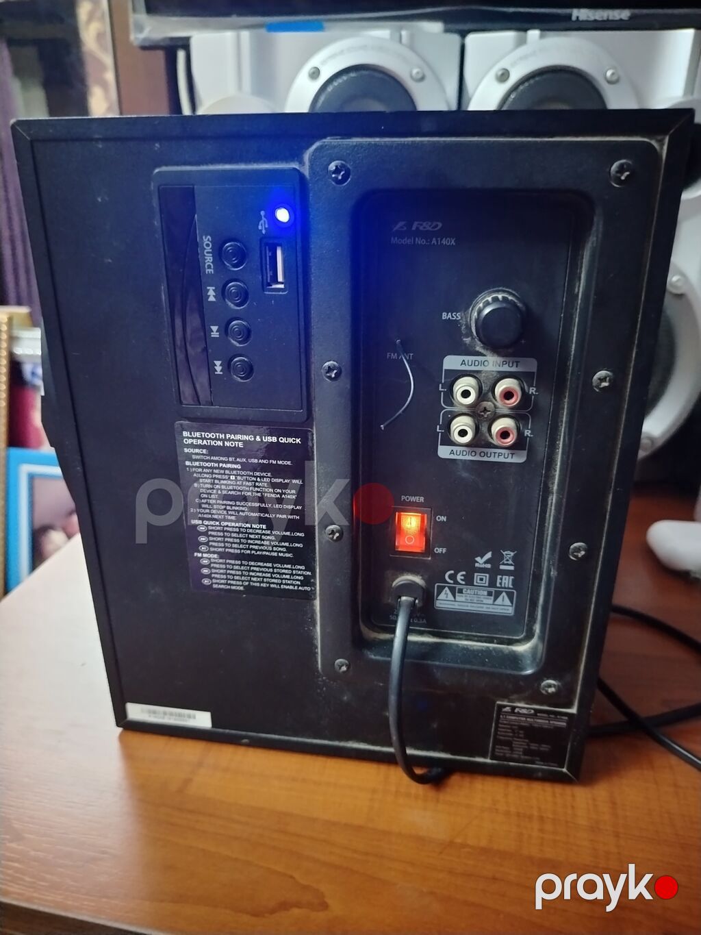 F&D A140X subwoofer - Aktiv subwoofer, model: F&D A140X — Dinamiklər və akustik sistemlər, Bakı (2)