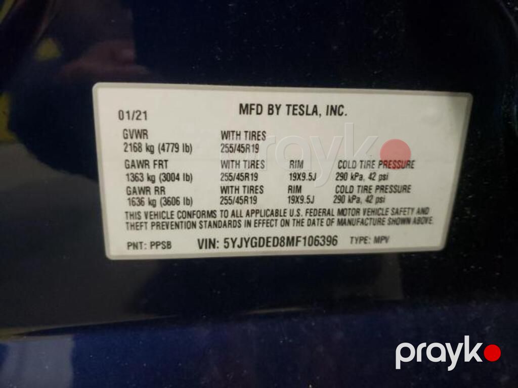 Tesla Model Y, 75 kWh, 2021 il, 47 000 km — Avtomobillər, Bakı (6)