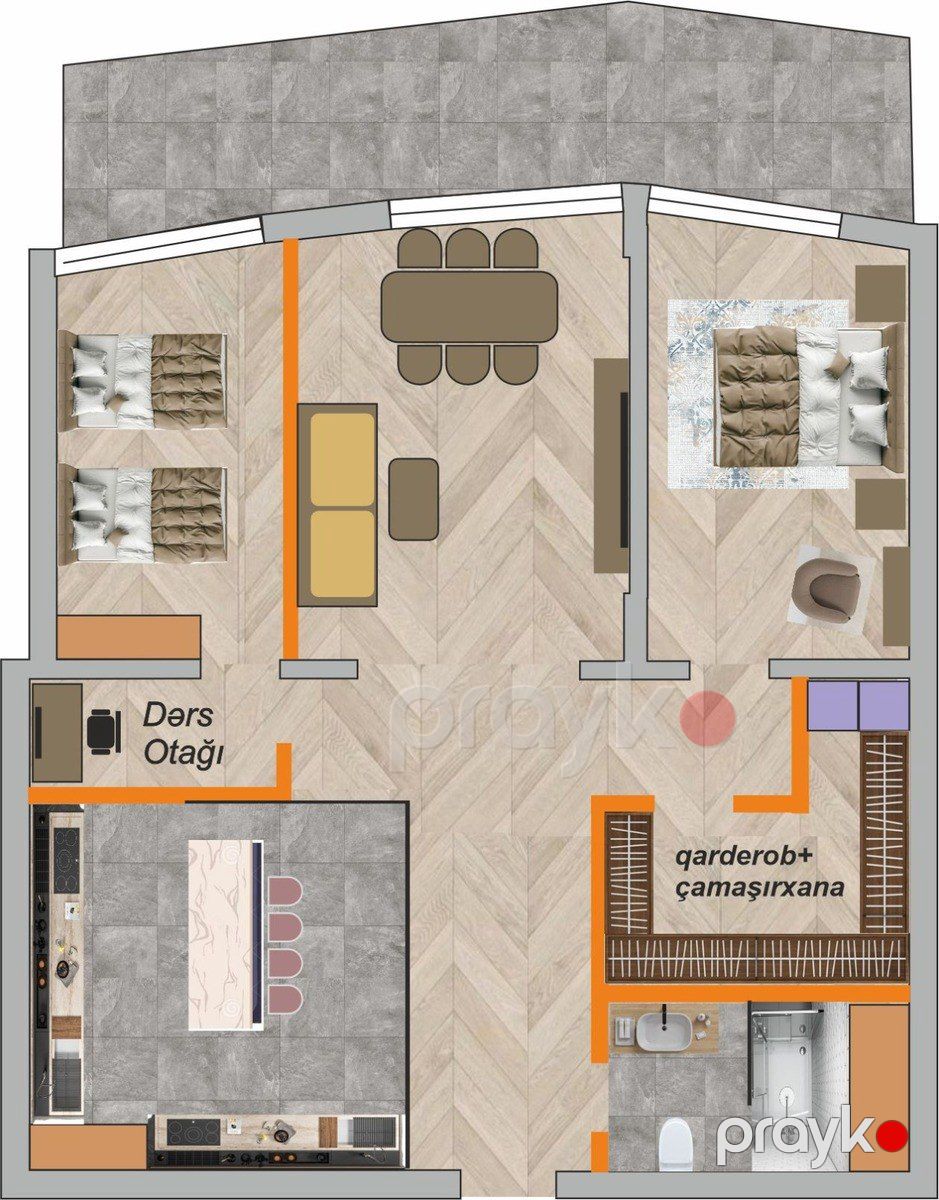 Satılır 3 otaqlı yeni tikili 120 m² — Mənzil, Bakı (6)