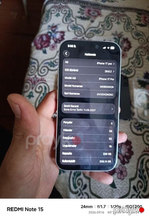 IPhone 17 Pro, 256 GB, Gümüşü, Zəmanət — Göyçay