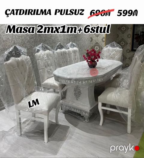 Oval masa, Qonaq otağı üçün, 6 nəfər — Bakı