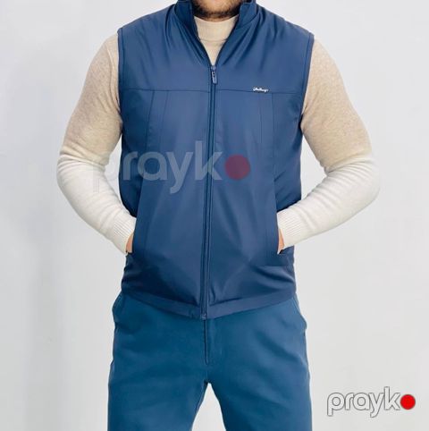 Kişilər üçün qalın jilet 1431-19000, göy, polyester, ölçü 50 — Bakı