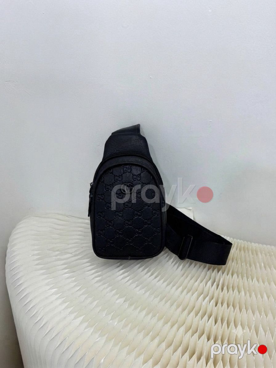 Kross-bodi çanta kişilər üçün, eko dəri, qara, 20 sm — Mallar, Bakı (2)