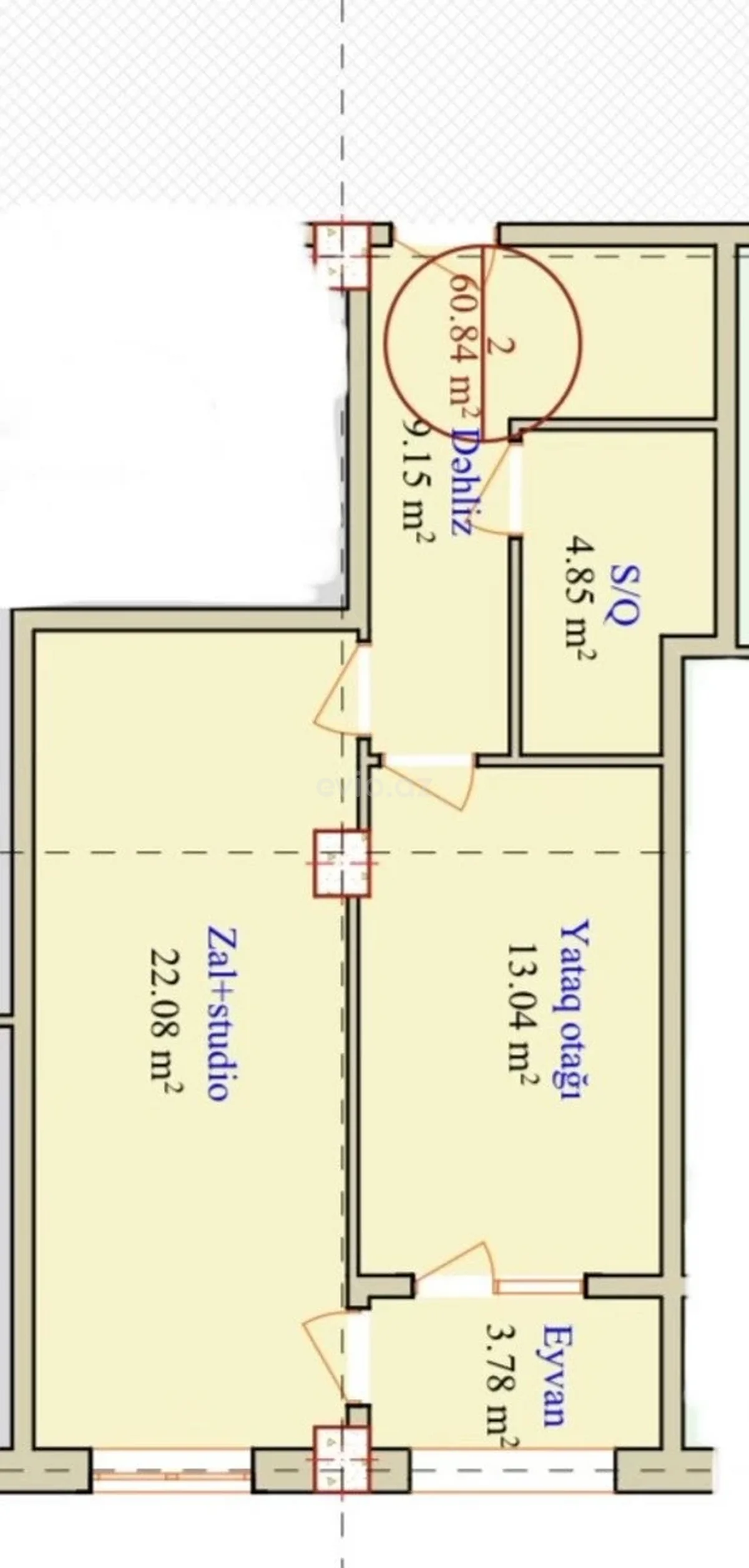 2 otaqlı mənzil satılır Ramana qəsəbəsində — Mənzil, Bakı (4)
