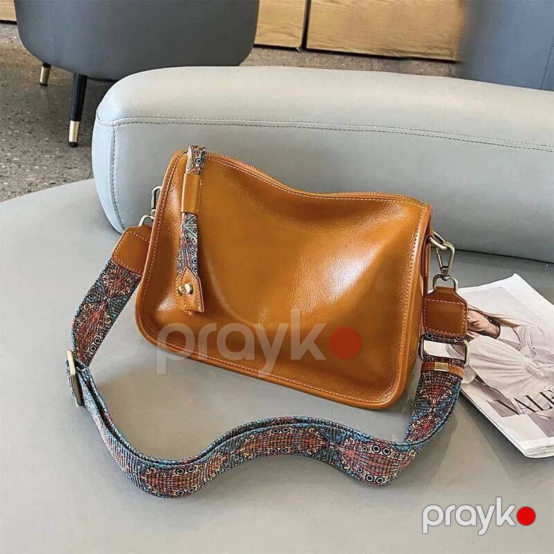 Qadınlar üçün çanta 77806-1, təbii dəri, qəhvəyi, 21x28 sm — Mallar, Bakı (3)
