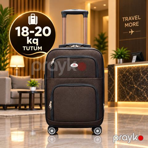 Çamadan 4 təkərli 37107901, tünd qəhvəyi, parça, ölçü L — Bakı