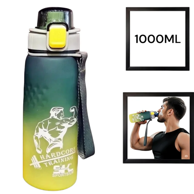 İdman su qabı Sportsium WS1277, rəngbərəng, 1000 ml — Bakı