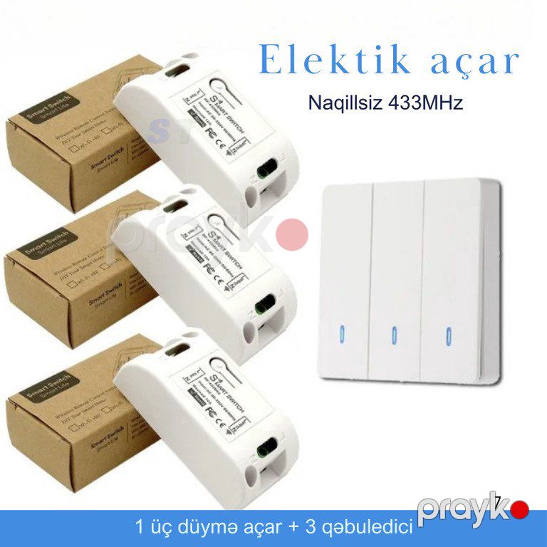 433MHz naqilsiz elektrik açarı — Ağıllı ev və təhlükəsizlik, Bakı (8)