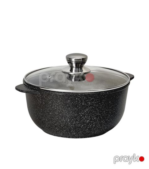 Qazan 63068120, qranit, qara, 28 sm — Bakı