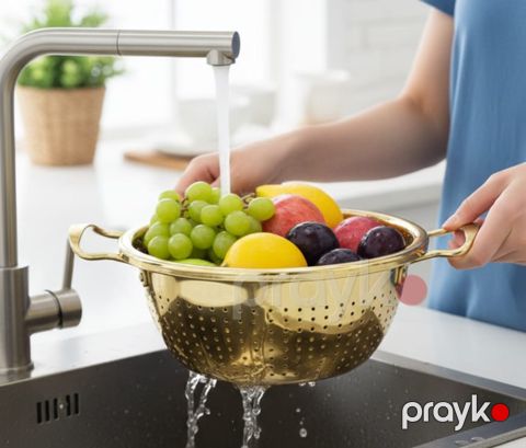 Süzgəc paslanmayan polad, qızılı, 30 sm - homestore_vm2280 — Bakı