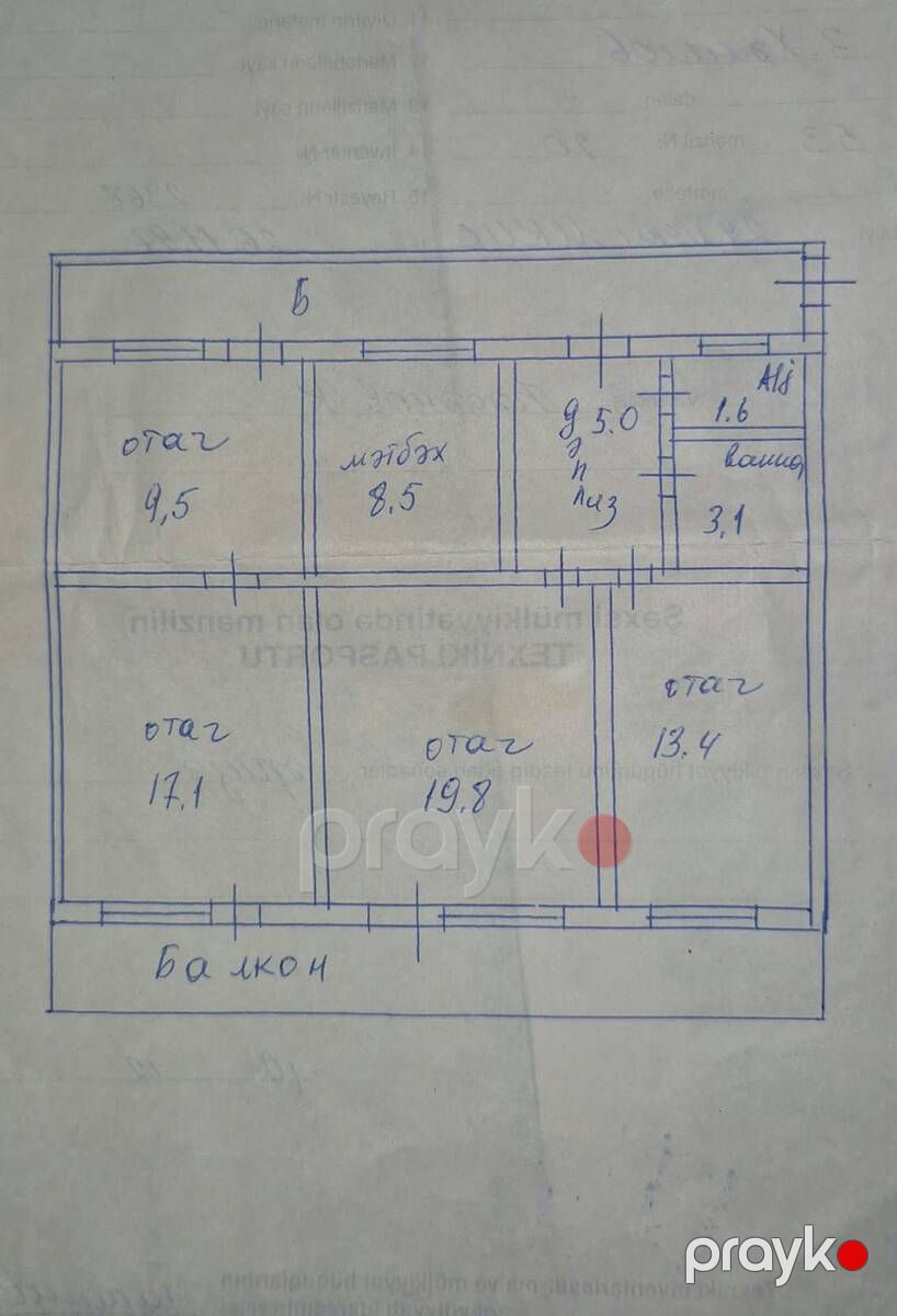 Satılır 4 otaqlı köhnə tikili 110 m² — Mənzil, Bakı (2)