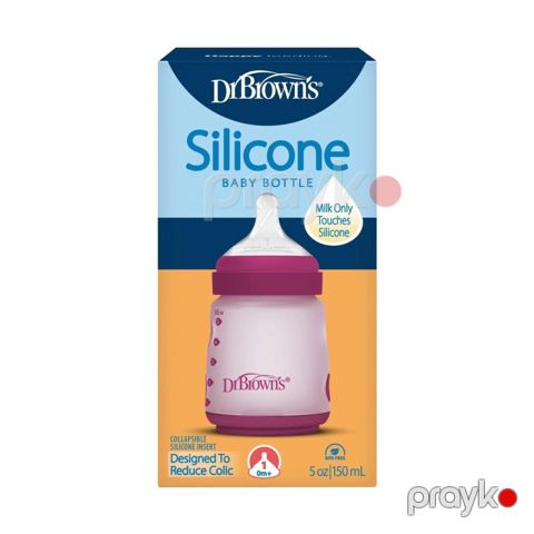 Qidalanma üçün qab Dr. Brown's, WB51059, 0 ay+, silikon, 150 ml, qırmızı — Bakı
