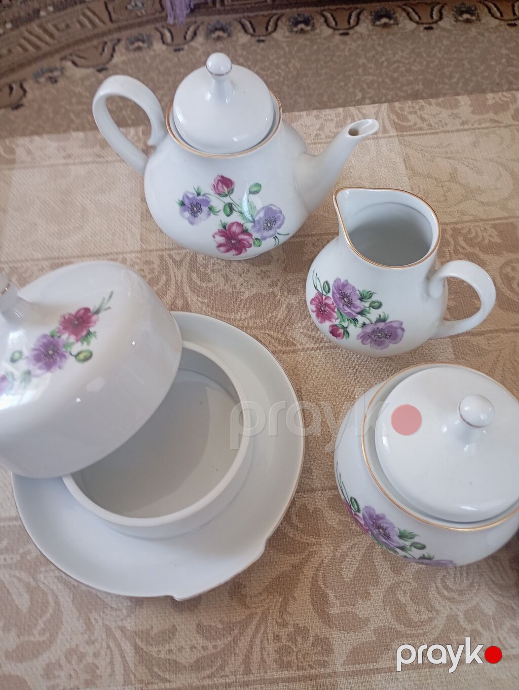 Çay dəsti, rəng - Ağ, Farfor — Süfrə qabı, Bakı (4)