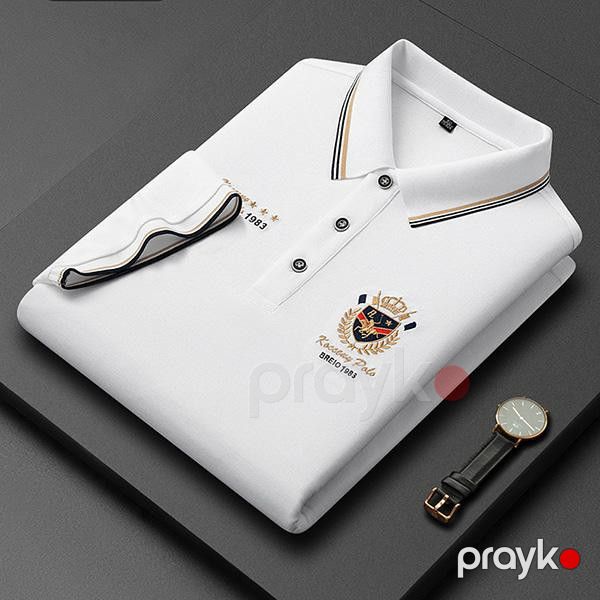 Kişilər üçün polo EB_1059, ağ, pambıq, ölçü M — Mallar, Bakı (3)