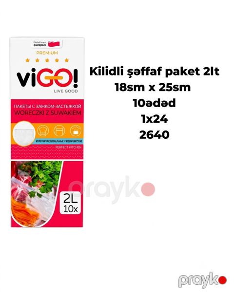 Ərzaqlar üçün paketlər Vigo, 2 l, 10 əd — Bakı
