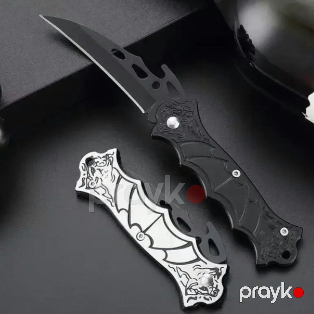 Qatlanan cib bıçağı, paslanmaz polad, dekorativ naxışlı, metal örtüklü — Mallar, Bakı (2)