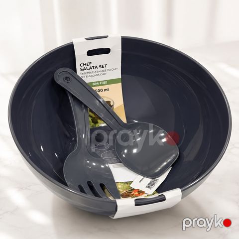 Salat qabı 4840, plastik, qara, 23 sm, 5500 ml — Bakı