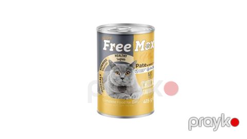 Pişiklər üçün konserv Freemax, jeledə tikələr, toyuq ilə, 415 q — Bakı