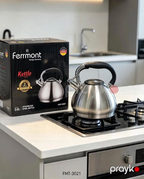 Çaydan Ferrmont, 5000 ml, paslanmayan polad, gümüşü — Bakı