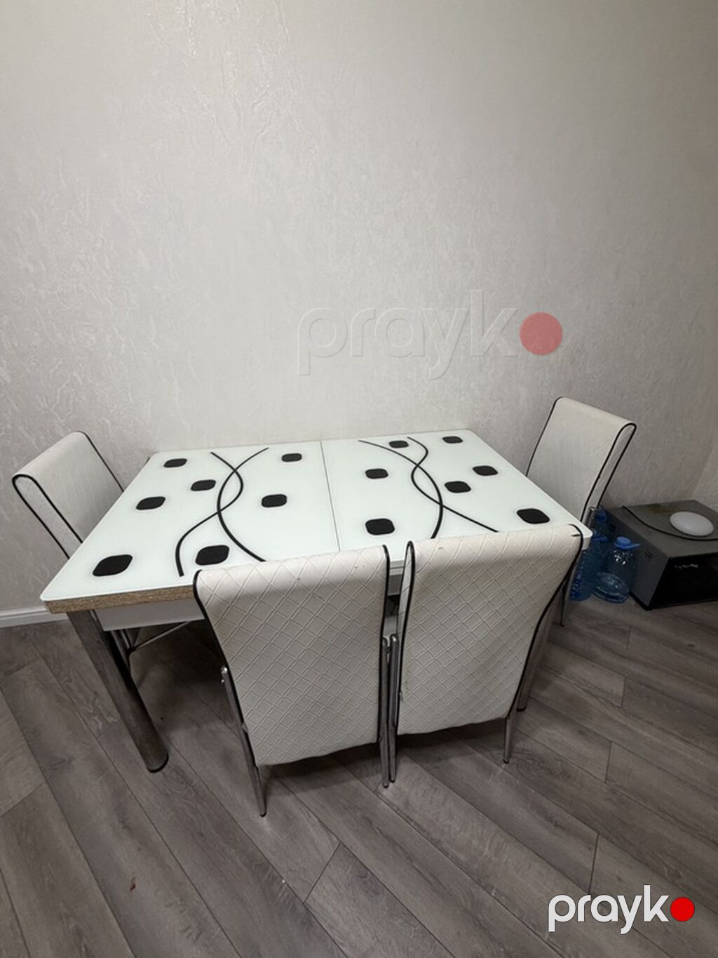 Mətbəx üçün, İşlənmiş, Açılan, Dördbucaq masa, 4 stul — Masalar və stullar, Bakı (2)