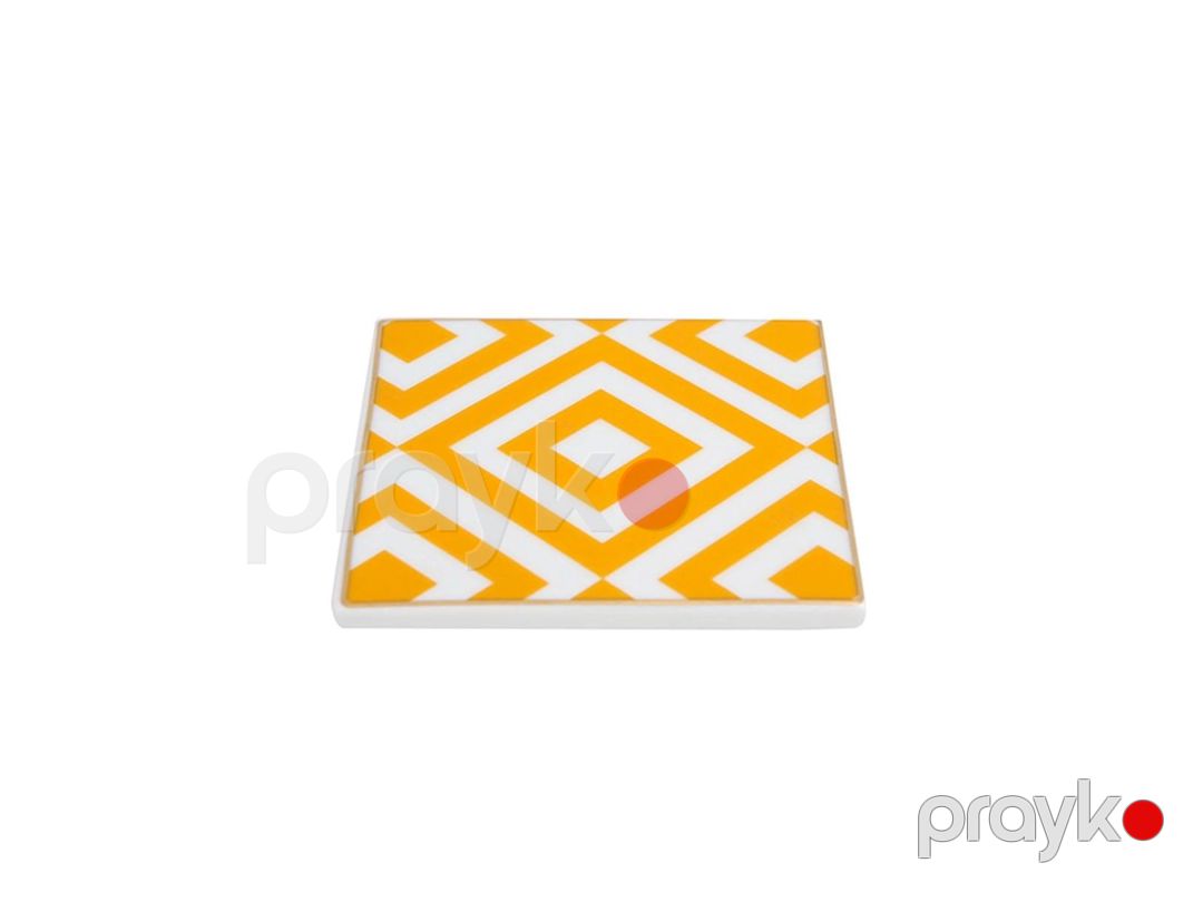 Nəlbəki Porland Morocco Desen4, farfor, sarı, 10x10 sm — Mallar, Bakı (2)