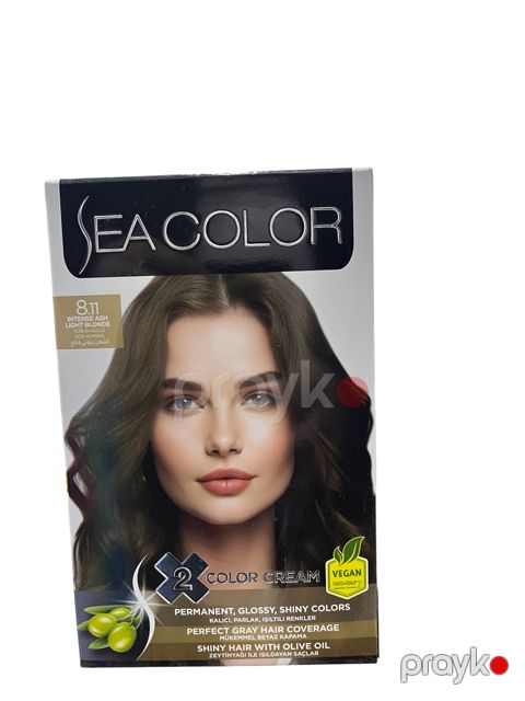 Saç boyası Sea Color 8.11 Intense Ash Light Blonde, 100 ml — Bakı