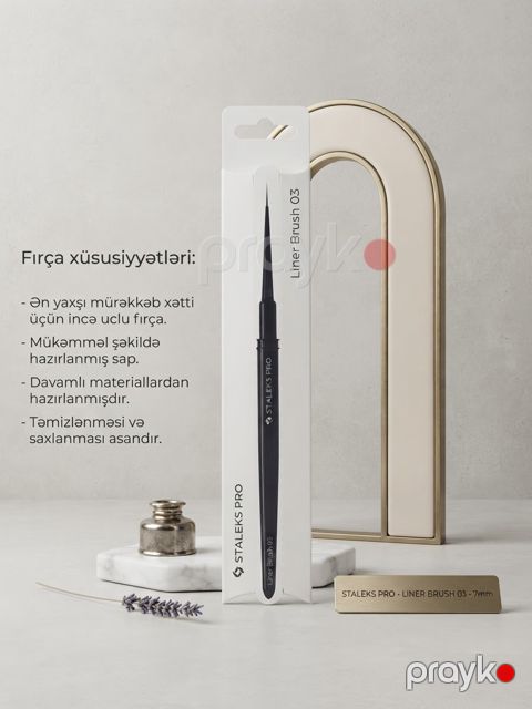 Dırnaq dizaynı üçün fırça Staleks Pro Liner Brush 03, 1 əd, 7 mm — Bakı