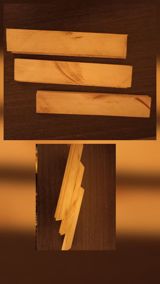 Taxta lamellər / şpaliklər dəsti - Material: təbii ağac - Forma: düz — Sükan sistemi